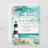 航海灯台 スイート16 誕生日 招待状 (正面)