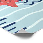 航海灯台＆ヒトデの成長チャート ID1249 ポスター (角)