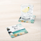 航海灯台 ブライダルシャワー スクエアペーパーコースター (インサイチュ)