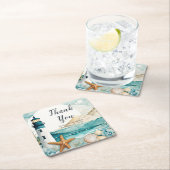 航海灯台 ブライダルシャワー スクエアペーパーコースター (インサイチュ)