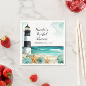 航海灯台 ブライダルシャワー スタンダードカクテルナプキン (インサイチュ)