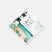 航海灯台 ブライダルシャワー スタンダードカクテルナプキン (角)