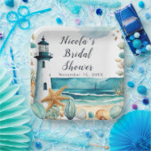 航海灯台 ブライダルシャワー ペーパープレート (パーティー)