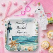 航海灯台 ブライダルシャワー ペーパープレート (パーティー)