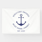 航海用アンカー ウェルカムボード オーダーメイド 船名 横断幕 (横)