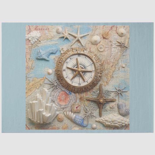 航海用コンパスシリーズデザイン7 薄葉紙 (正面)