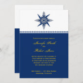 航海用コンパス 海軍黄色 結婚式招待状 招待状 (正面/裏面)