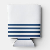 航海用ボート名、アンカー シー ネイビーブルー ストライプ 缶クーラー (裏面)