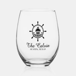 航海用ボート名 ステムなしワイングラス
