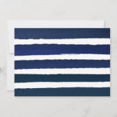 航海結びの水彩ストライプ ウェディング 招待状 (裏面)