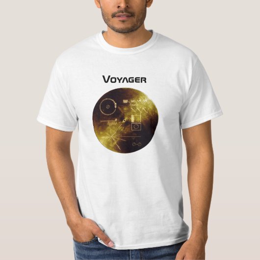 航海者のゴールドレコードのティー Tシャツ (正面)