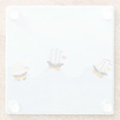 航海転が中の3隻の小さな船 ガラスコースター (裏面)