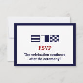 航海青マリンフラッグ結婚式出欠確認カード 出欠カード (裏面)