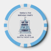 航海21歳誕生日カスタムポーカーchip ポーカーチップ (正面)