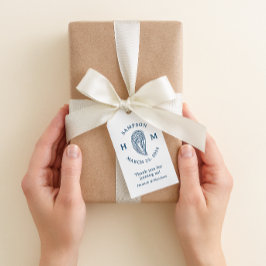 航海 オイスター シェル モノグラム サンクス ギフトタグ