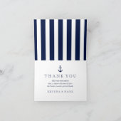 航海, ネイビーストライプの感謝カード サンキューカード (内部)