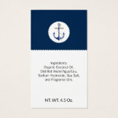 航海 ビーチ 海塩 クレイ 手作り 石鹸 タグ (裏面)