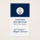 航海 ビーチ 海塩 クレイ 手作り 石鹸 タグ (正面)