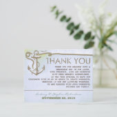 航海 ヴィンテージ アンカー 結婚式 感謝カード (スタンド正面)