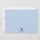 航海/帆船/ネイビー ベビーシャワー 招待状 (裏面)