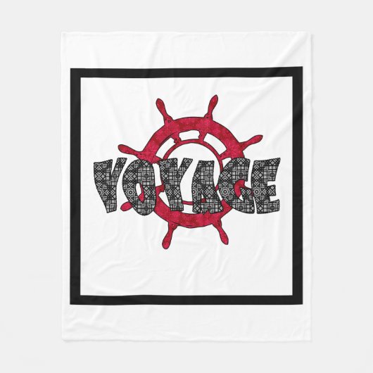 航海、海 フリースブランケット (正面)