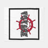 航海、海 フリースブランケット (正面(横))