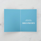 航海 結婚おめでとう ブルー ウェディング 感謝カード (内部)