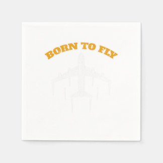 航生まれ空航空おもしろいパイロット スタンダードカクテルナプキン