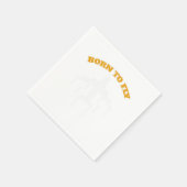 航生まれ空航空おもしろいパイロット スタンダードカクテルナプキン (角)