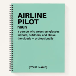 航空おもしろいパイロット定義ギフトノートブック ノートブック