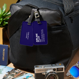 航空おもしろいパイロット定義 ラゲッジタグ