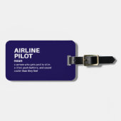 航空おもしろいパイロット定義 ラゲッジタグ (正面横)