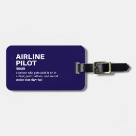 航空おもしろいパイロット定義 ラゲッジタグ