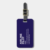 航空おもしろいパイロット定義 ラゲッジタグ (正面縦)