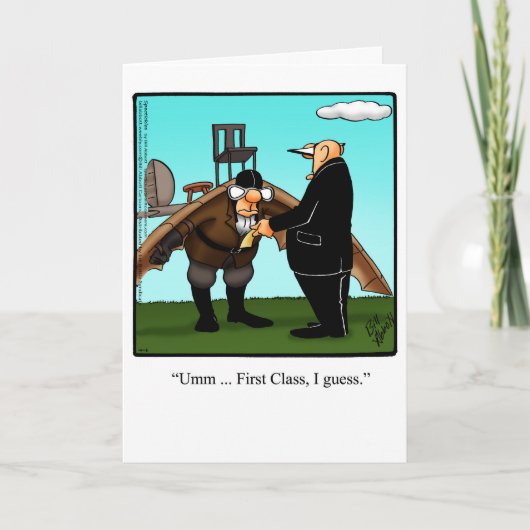 航空おもしろい履歴月グリーティングカード カード (正面)