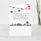 航空おもしろい、写真、ボーイフレンド、ロマンチック誕生日 カード (正面)