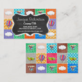 航空お洒落機、ヘリコプター及び熱気球 名刺 (正面/裏面)