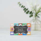 航空お洒落機、ヘリコプター及び熱気球 名刺 (スタンド正面)