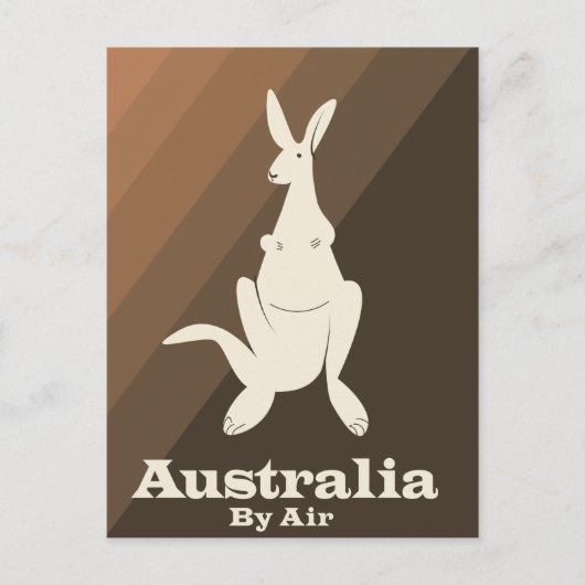 航空でオーストラリア カンガルー旅行のポスター ポストカード (正面)