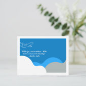 航空または旅行の知恵のカスタマイズ可能 ポストカード (スタンド正面)