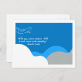 航空または旅行の知恵のカスタマイズ可能 ポストカード (正面/裏面)