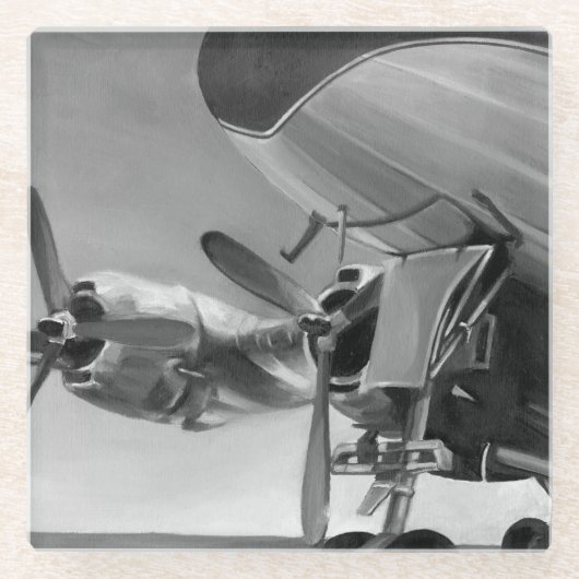 航空アイコン ガラスコースター (正面)