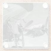 航空アイコン ガラスコースター (裏面)