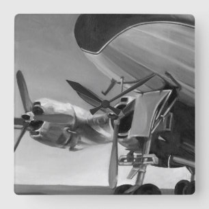 航空アイコン スクエア壁時計
