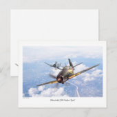 航空アート絵はがき「三菱 J2M ジャック」 ポストカード (正面/裏面)