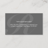 航空イニシャル:黄色 名刺 (裏面)