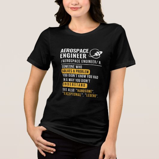 航空エンジニアの定義Tシャツ トライブレンドTシャツ (正面)
