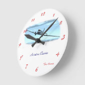 航空クラシック ラウンド壁時計 (傾斜)