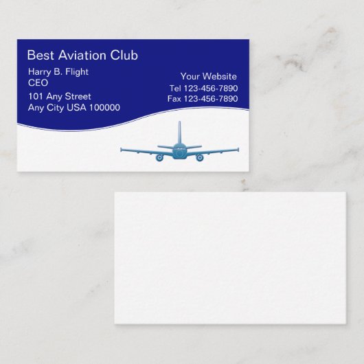 航空クラブ名刺 名刺 (正面/裏面)