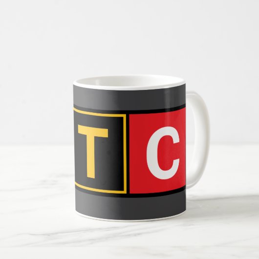 航空クール愛好家のための航空交通管制マグ コーヒーマグカップ (正面右)